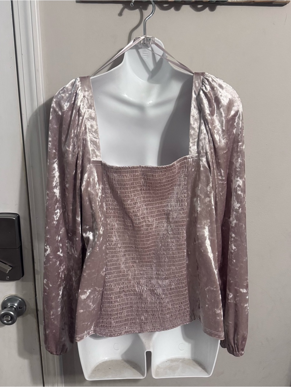 Blush Crushed Velvet Top NWT - Picture 4 of 6